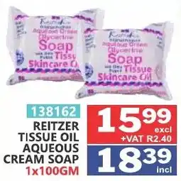 Arrow Cash And Carry Reitzer tissue oil aqueous cream soap offer