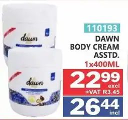 Arrow Cash And Carry DAWN BODY CREAM ASSTD. offer