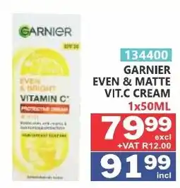 Arrow Cash And Carry Garnier even & matte vitamin c cream offer