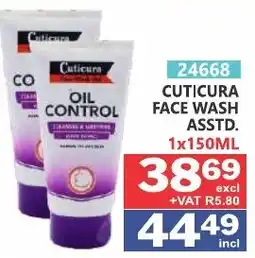 Arrow Cash And Carry Cuticura Oil Control Face Wash offer