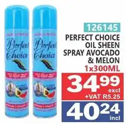Arrow Cash And Carry Perfect Choice Oil Sheen Spray Avocado & Melon offer
