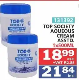 Arrow Cash And Carry TOP SOCIETY AQUEOUS CREAM offer