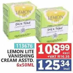 Arrow Cash And Carry LEMON LITE VANISHING CREAM offer