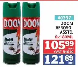 Arrow Cash And Carry DOOM AEROSOL ASSTD. offer