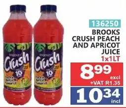 Arrow Cash And Carry Brooks Clash Crush Peach and Apricot Juice offer