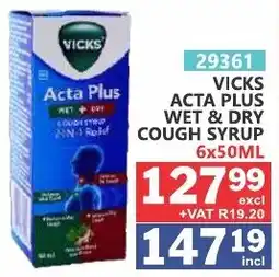 Arrow Cash And Carry VICKS Acta Plus Wet & Dry Cough Syrup offer
