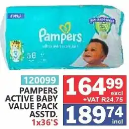 Arrow Cash And Carry Pampers Active Baby Value Pack Assorted offer