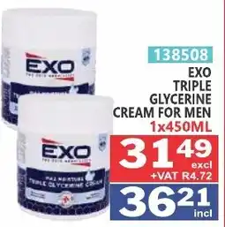 Arrow Cash And Carry EXO TRIPLE GLYCERINE CREAM FOR MEN offer