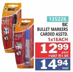 Arrow Cash And Carry BIC Bullet Markers Carded Assstd. offer