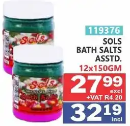 Arrow Cash And Carry SOLS BATH SALTS Assorted offer