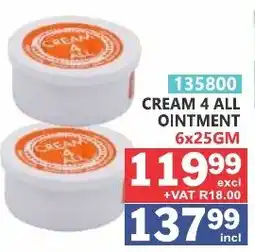 Arrow Cash And Carry CREAM 4 ALL OINTMENT offer