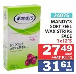 Arrow Cash And Carry Mandy's soft-feel wax strips face offer