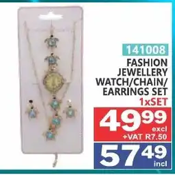 Arrow Cash And Carry FASHION JEWELLERY WATCH/CHAIN/ EARRINGS SET offer