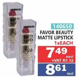 Arrow Cash And Carry Favor Beauty Matte Lipstick offer