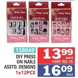 Arrow Cash And Carry DIY PRESS ON NAILS ASSTD. DESIGNS offer