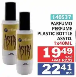 Arrow Cash And Carry Parfumo perfume plastic bottle offer