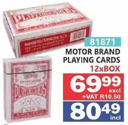 Arrow Cash And Carry Motor Brand Playing Cards offer