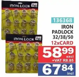 Arrow Cash And Carry IRON LOCK IRON PADLOCK offer