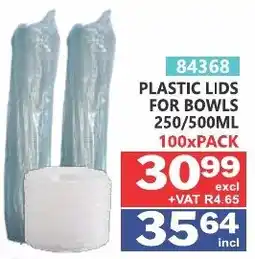 Arrow Cash And Carry PLASTIC LIDS FOR BOWLS 250/500ML offer