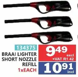 Arrow Cash And Carry Braai lighter short nozzle refill offer