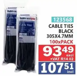 Arrow Cash And Carry Cable Ties Black offer