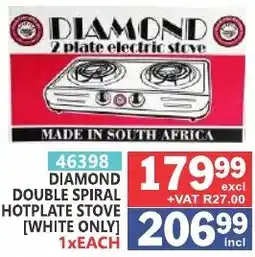 Arrow Cash And Carry Diamond double spiral hotplate stove offer