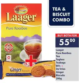 President Hyper Laager Pure Rooibos Tea + De Vries Ginger Biscuits offer