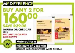 Woolworths Gouda or Cheddar offer