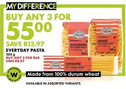 Woolworths Everyday Pasta offer