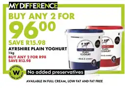 Woolworths Ayrshire Plain Yoghurt offer