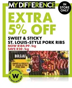 Woolworths Sweet & Sticky St. Louis-Style Pork Ribs offer