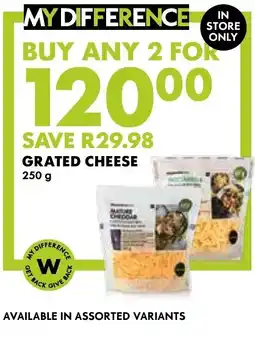 Woolworths Grated Cheese offer