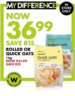 Woolworths Quick oats offer
