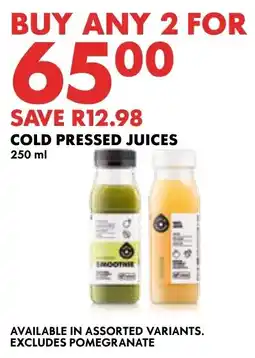Woolworths Cold Pressed Juices offer
