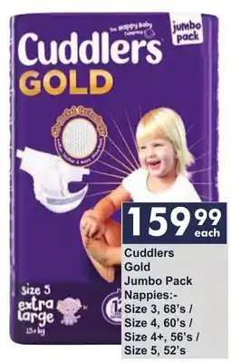 President Hyper Cuddlers Gold Jumbo Pack Nappies offer