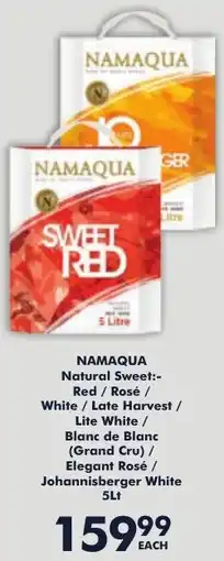 President Hyper Namaqua Natural SweetRed/ Rosé/ White/ Late Harvest/ Lite White/ Blanc de Blanc/ Elegant Rosé/ Johannisberger White offer