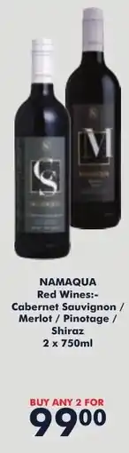 President Hyper Namaqua Red Wines Cabernet Sauvignon/ Merlot Pinotage/ Shiraz offer