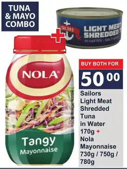 President Hyper Sailors Light Meat Shredded Tuna in Water + Nola Mayonnaise offer