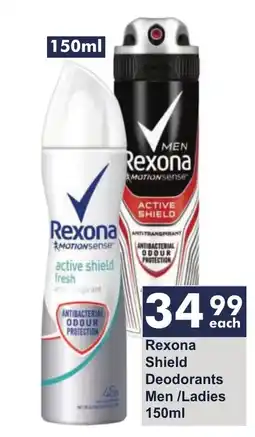 President Hyper Rexona Shield Deodorants Men /Ladies offer