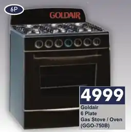 President Hyper Goldair 6 Plate Gas Stove / Oven offer