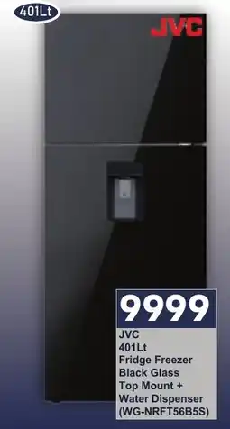 President Hyper JVC Fridge Freezer Black Glass offer