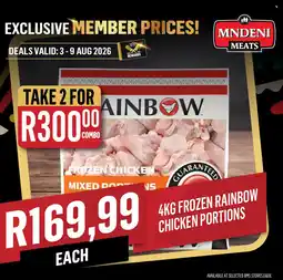 Bluff Meat Supply Rainbow Frozen Chicken Portions offer