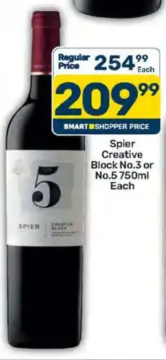 Pick n Pay Spier Creative Block No.3 or No.5 750ml Each offer