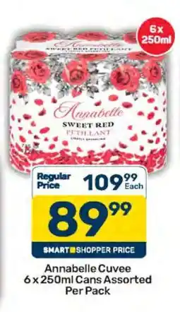 Pick n Pay Annabelle Cuvee 6 x 250ml Cans Assorted Per Pack offer