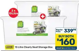 Pick n Pay Hypermarket 15 Litre Clearly Neat Storage Box offer