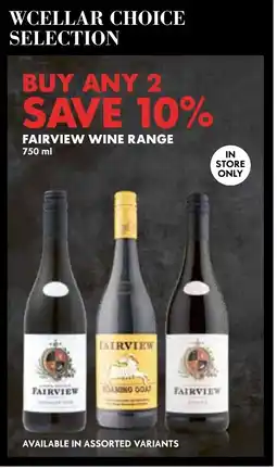 Woolworths Fairview Wine Range Assorted offer