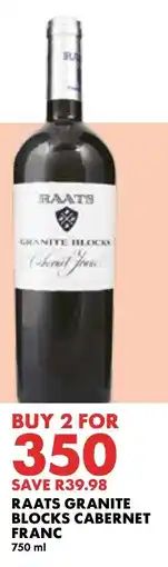 Woolworths Raats Granite Blocks Cabernet Franc offer