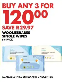 Woolworths Wooliesbabes Single Wipes offer