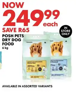 Woolworths Posh Pets Dry Dog Food offer