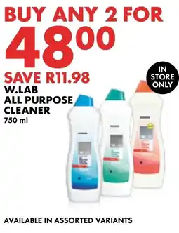 Woolworths W.LAB ALL PURPOSE CLEANER offer